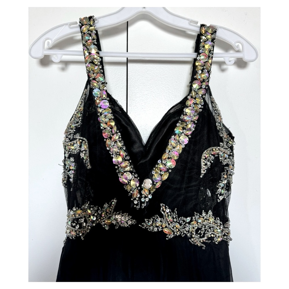 Beaded Tule Prom Dress - Picture 5 of 7